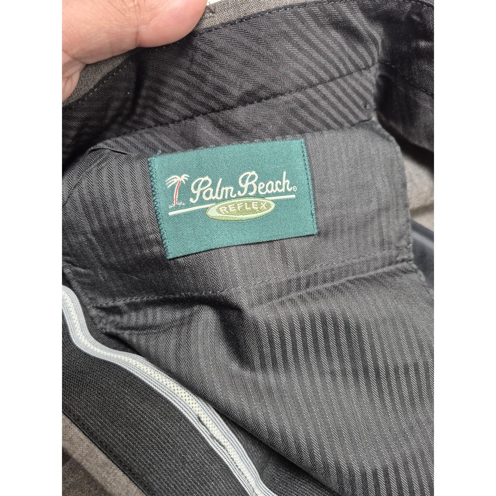 Palm Beach Dress Pants Mens 56x36 Gray Wool Pleated Unhemmed Big & Tall NWT - Picture 4 of 12